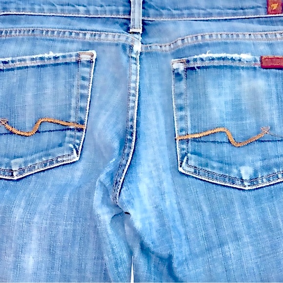 7 For All Mankind Bootcut Distressed Jeans 29 - Picture 2 of 5